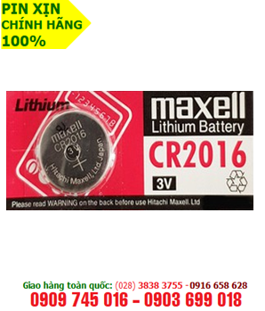 Maxell CR2016; Pin 3v lithium Maxell CR2016 chính hãng Made in Japan